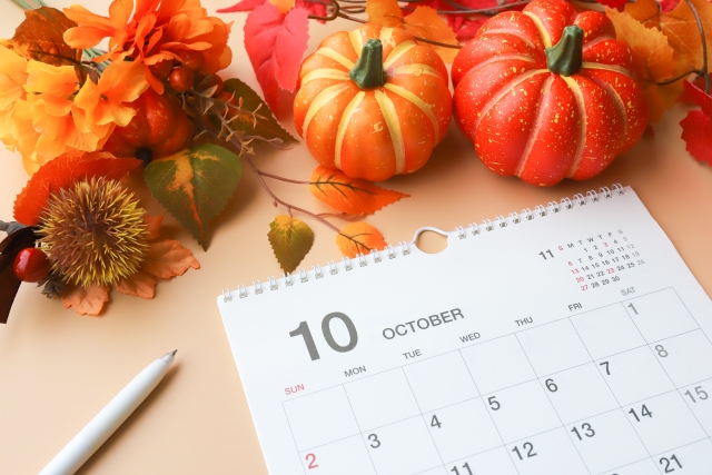 10月のカレンダー