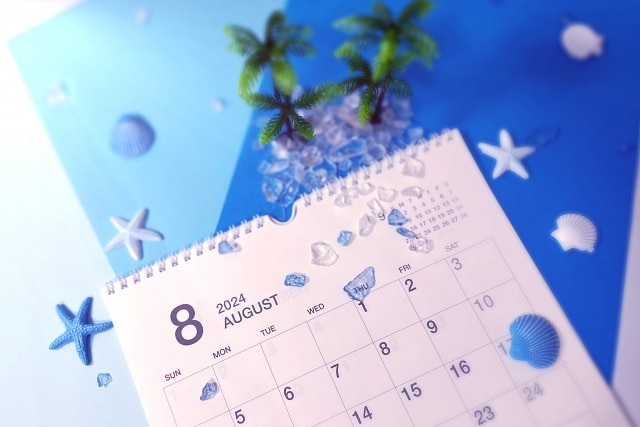 2024年8月のカレンダー